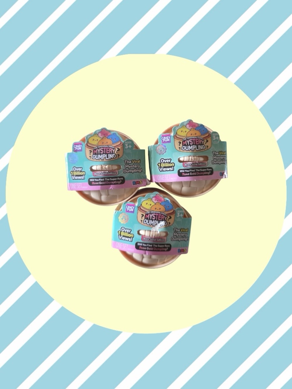 Mystery Dumpling Surprise Bath Toy - Pink & Cream Set